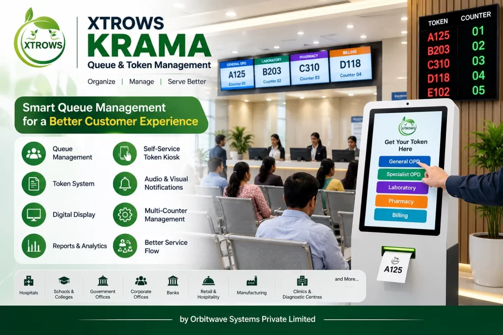 XTROWS KRAMA™ — Queue & Token Management — view 2