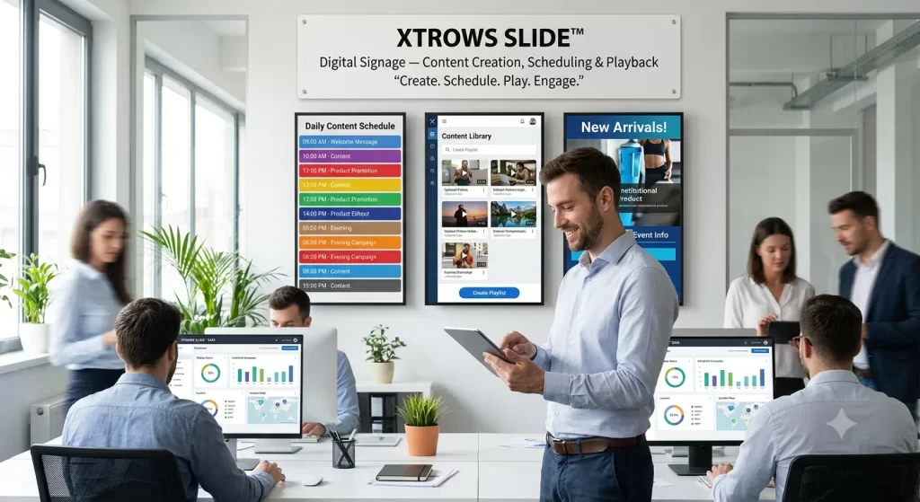 XTROWS SLIDE™ — Digital Signage — view 1