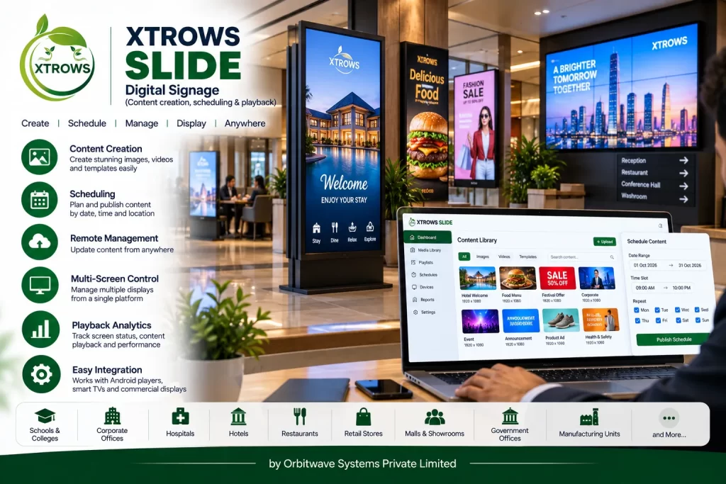 XTROWS SLIDE™ — Digital Signage — view 2